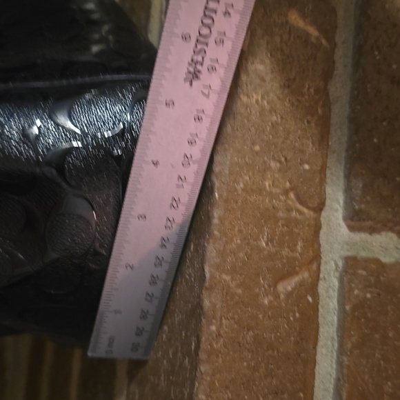 Coach Margot Patent Leather Carryall Crossbody Satchel Black Purple - Picture 8 of 10